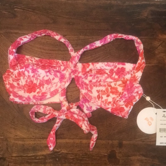 PQ Swim Azalea Perla Halter Top and Full bottom Size M - Picture 6 of 15